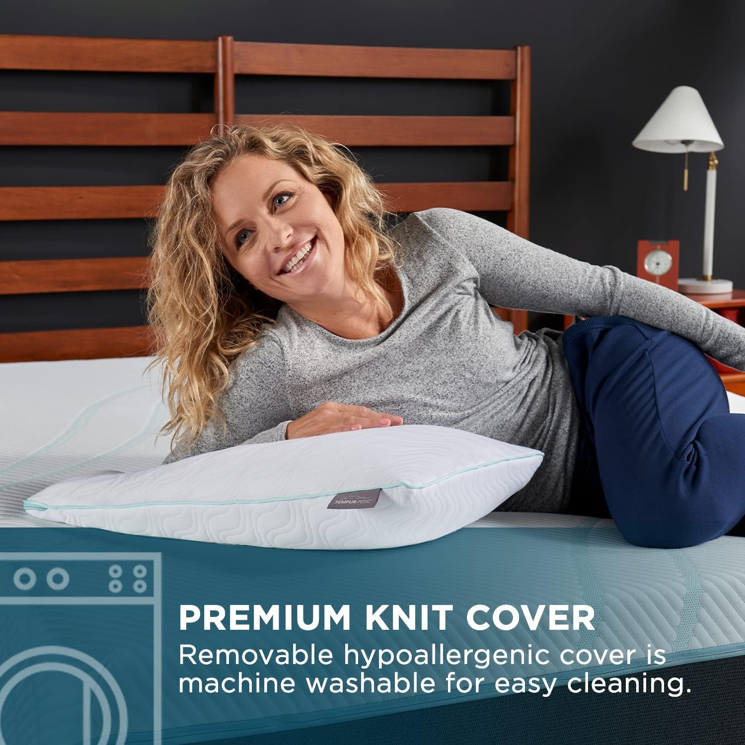 TEMPUR-PEDIC Tempur-Cloud Prohi-Kissen, Memory-Schaum, Weiß/Opulent Garden, King Standard-Kissen Naty Shop
