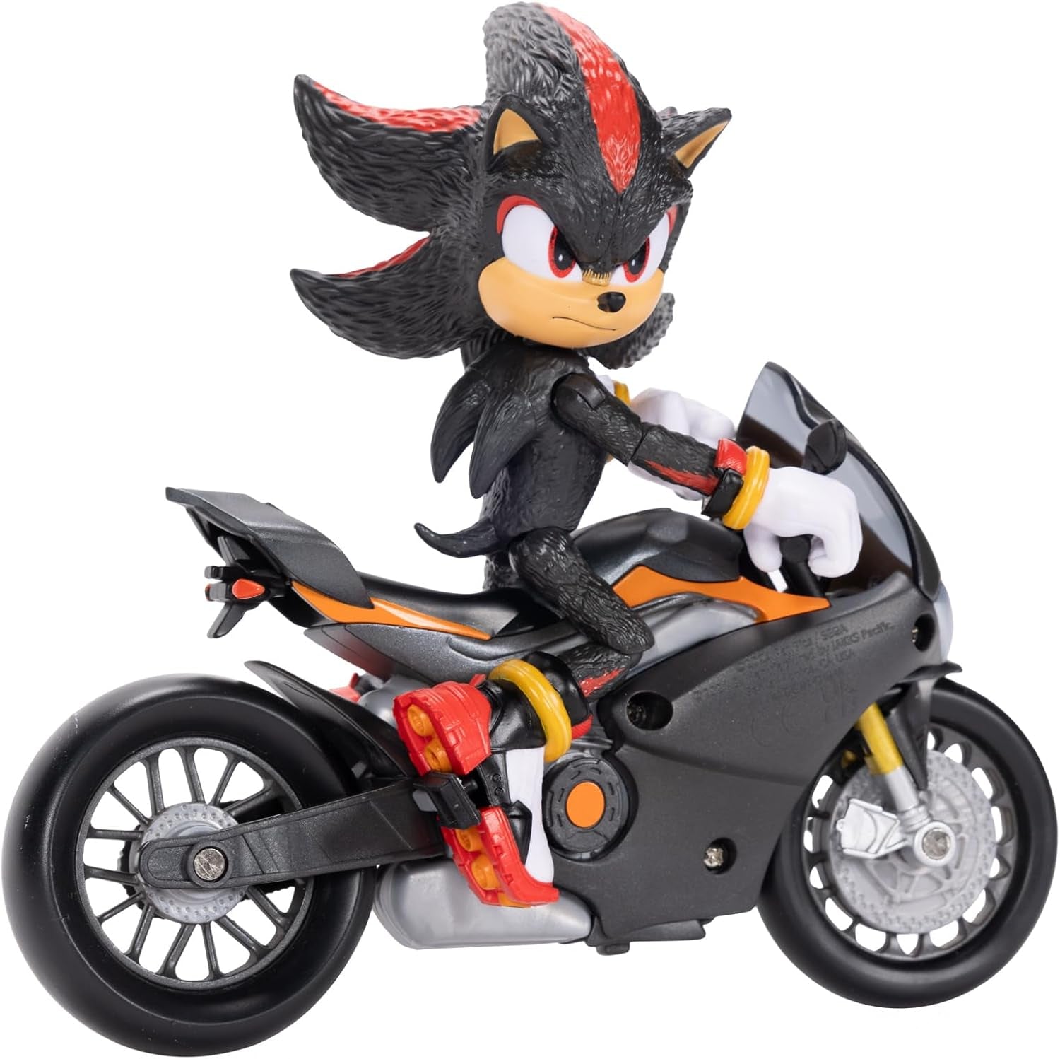 Sonic 3 The Movie Shadow Figur, 15 cm, beweglich, inklusive Shadow Mobile von Jakks Pacific, Akustik, Schwarz Actionfiguren Naty Shop