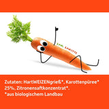 Freche Freunde Bio-Gemüsenudeln „Karotte“, 25 % Gemüseanteil, vegan, 6er-Pack (6 x 300 g)
