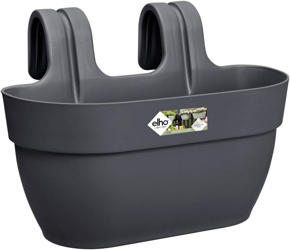 elho Vibia Campana Easy Hanger M 36 – Topf für Balkon und Außenbereich – Ø 36,0 x H 26,5 cm – Schwarz/Anthrazit