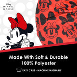 Ful Concept One Disney Minnie Mouse Reise-Nackenkissen mit 3D-Ohren und Feder für Flugzeug, Auto und Büro, bequem und atmungsaktiv, rot/schwarz Naty Shop Reisekissen