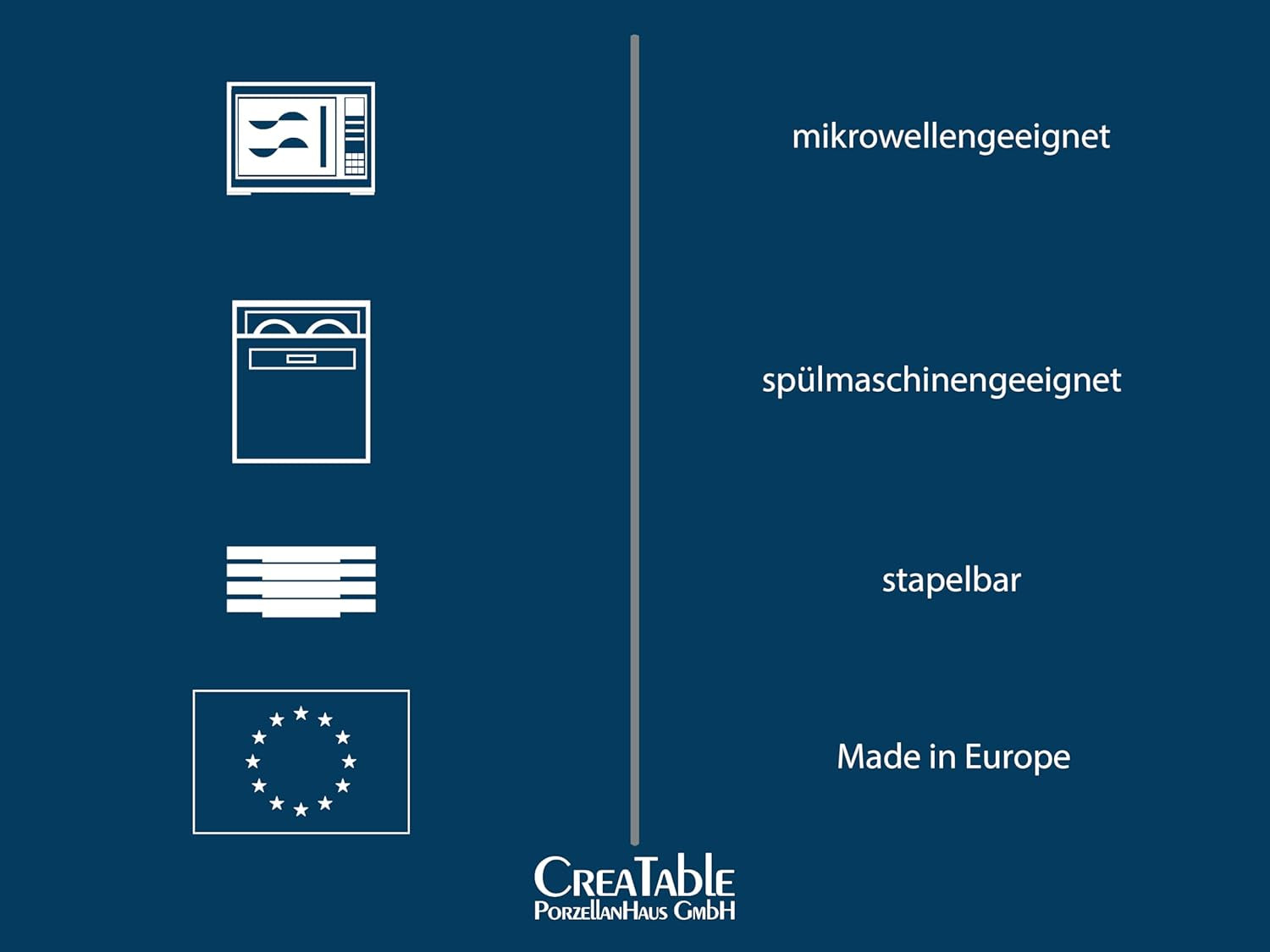 CreaTable, 21627, Serie Orient Mandala, 18-teiliges Tafelservice, Tellerset aus Porzellan, spülmaschinen- und mikrowellengeeignet, hergestellt in Europa