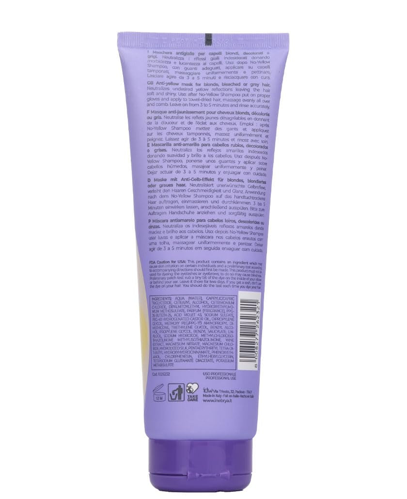 Inebrya Blondesse No-Yellow Mask 250ml Haarmaske Naty Shop