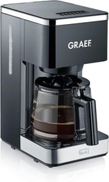 GRAEF. FK402 Filter-Espressomaschine Schwarz, 1,25 L, Warmhaltefunktion, Timer, Pre-Infusion-Funktion, Brühkopf für optimale Geschmacksentfaltung, einfache Bedienung