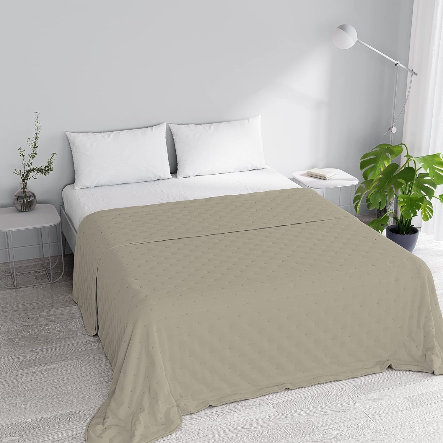 Italienische Bettwäsche Sommersteppdecke CHIC, Mikrofaser, DOPPEL 250X250Cm, braun Steppdecken und Steppdecken Naty Shop
