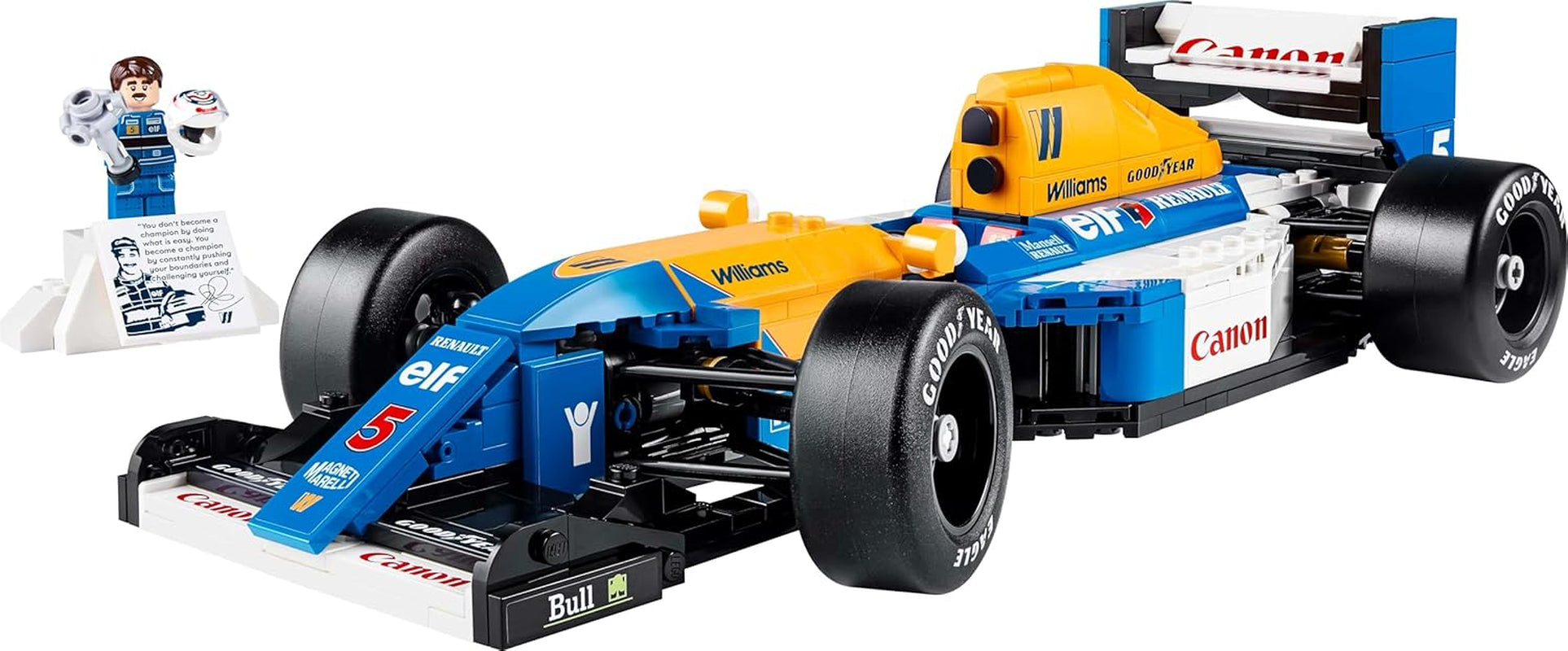 LEGO Icons Williams Racing FW14B mit Nigel Mansell – F1-Modellauto-Set mit Rennfahrer-Minifiguren zum Sammeln – Schreibtischdekoration mit Ständer – Geschenk für Erwachsene und Jugendliche Motorsportfans 10353 Bausets Besuchen Sie den LEGO-Store