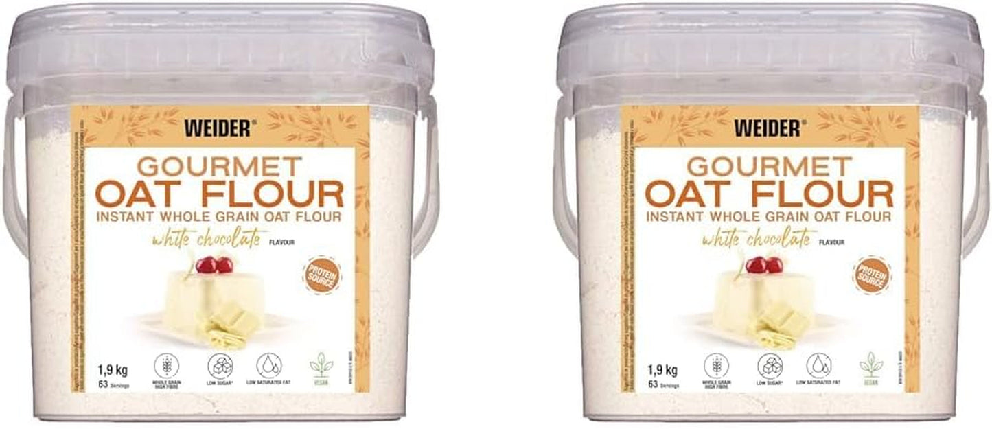 Weider Gourmet Haferflocken (1,9 kg) Brownie-Geschmack. Vollkorn-Haferflocken. Proteinquelle mit niedrigem Zuckergehalt.