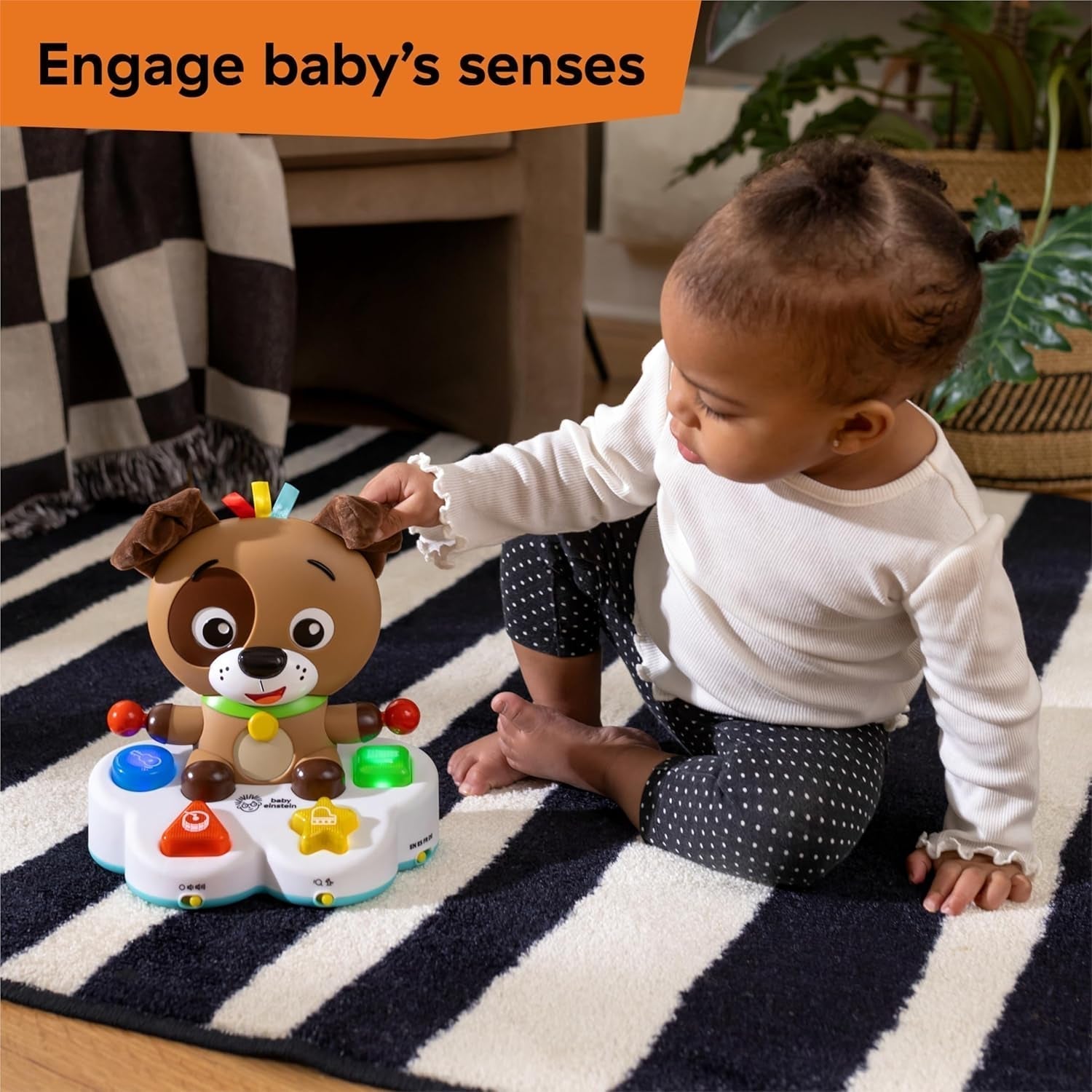 Baby Einstein, Drum & Learn Dean Musikalisches Lernspielzeug – Multisensorisches Babyspielzeug, 2 Spielmodi, Farben, Formen und Instrumente, über 50 Geräusche, ab 6 Monaten Babyspielzeug Naty Shop
