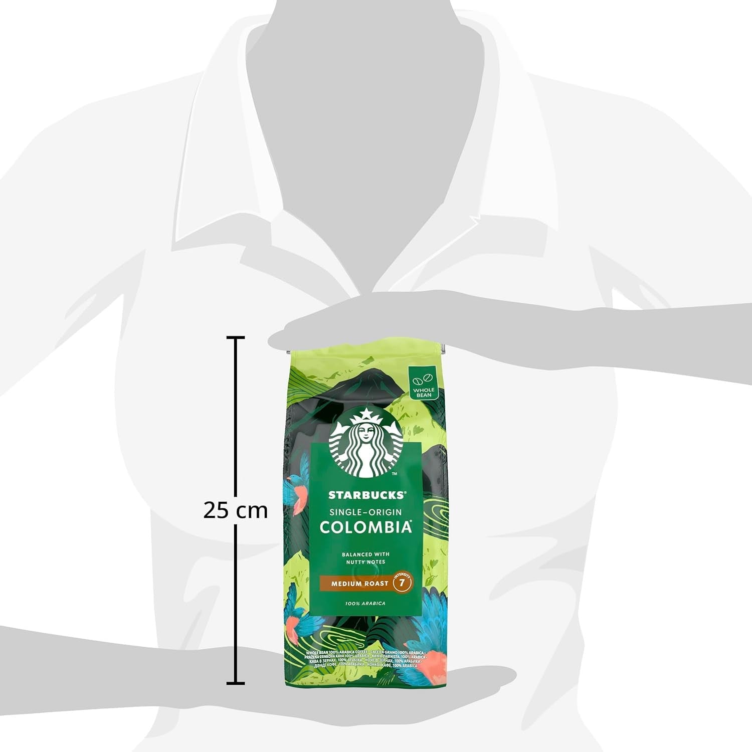 STARBUCKS Single Origin Colombia Kaffee, mittlere Röstung, ganze Bohne, 450 g (4er-Pack)