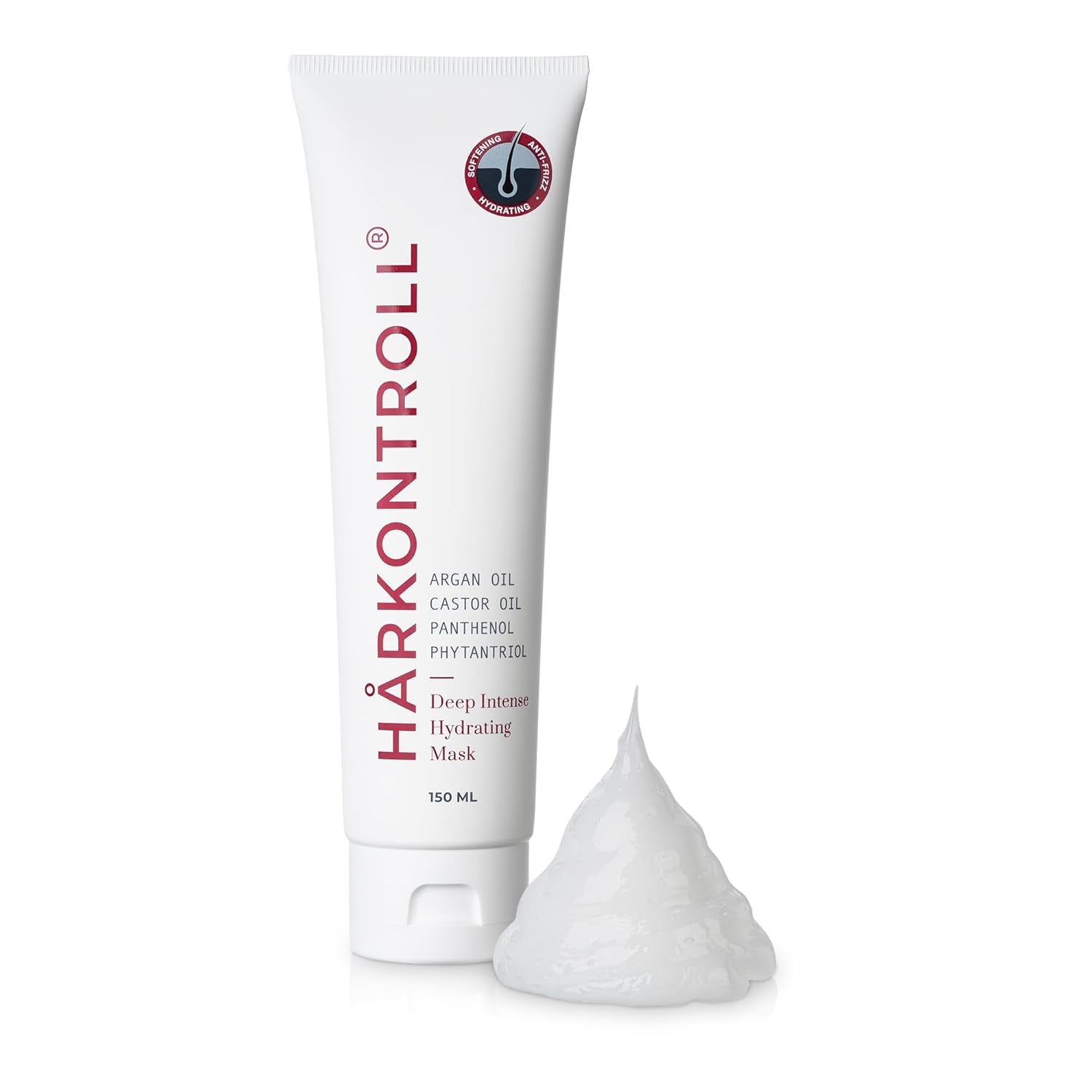 Harkontroll Deep Intense Hydrating Mask, intensiv feuchtigkeitsspendende Haarmaske, 150 ml Haarmaske Naty Shop