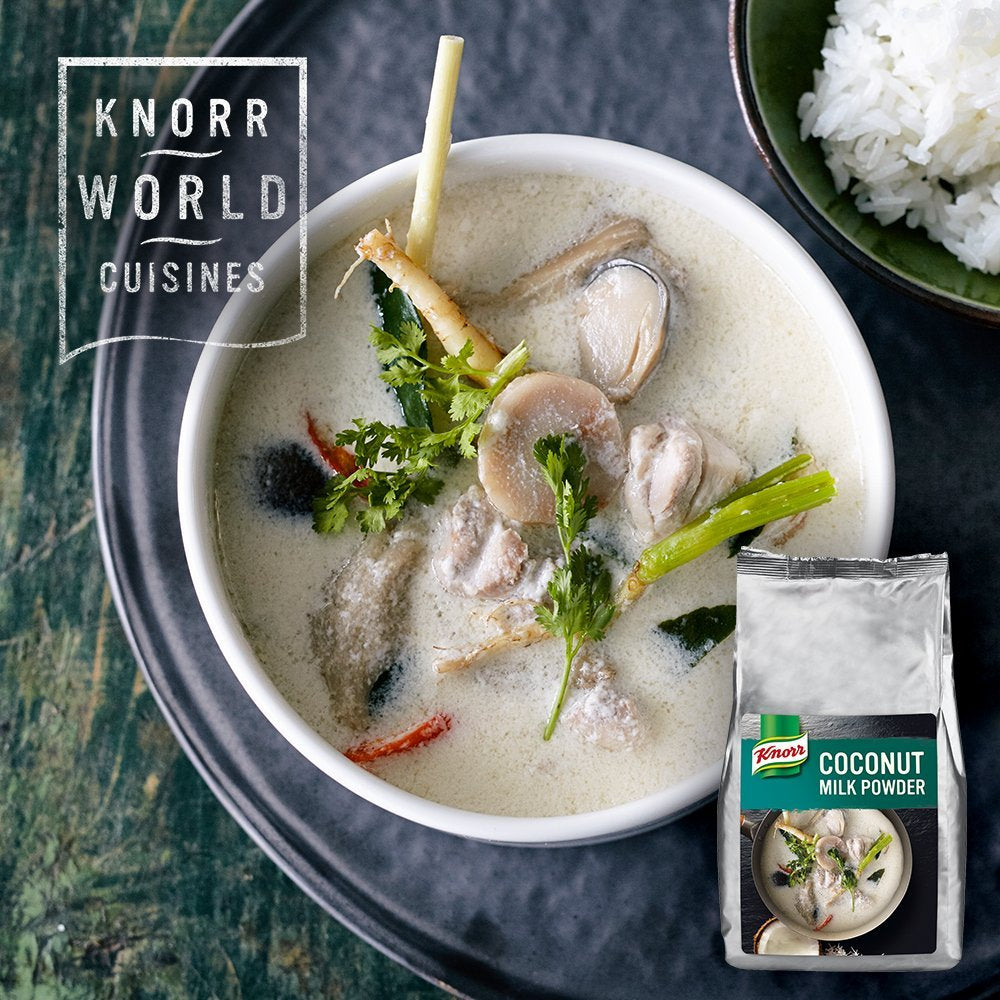 Knorr Kokosmilch Pulver (Milchpulver aus 20 frischen Kokosnüssen, ergibt 6,6 Liter Kokosmilch) 1er Pack (1 x 1 kg)