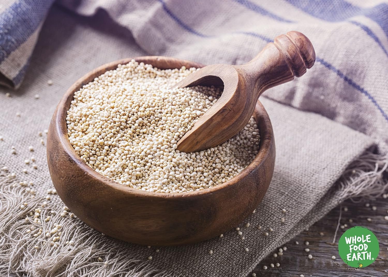 Wholefood Earth Bio-Quinoa-Körner – 2 kg | Grausam | GVO-frei | Vegan | Reich an Ballaststoffen | Bio-zertifiziert