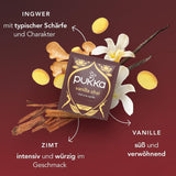 Pukka | Mischung aus aromatisierten Bio-Tees „Vanilla Chai“ | Zimt, Ingwer und Vanille | Tee zum Genuss mit natürlicher Süße | 1 Stück | 20 Teebeutel