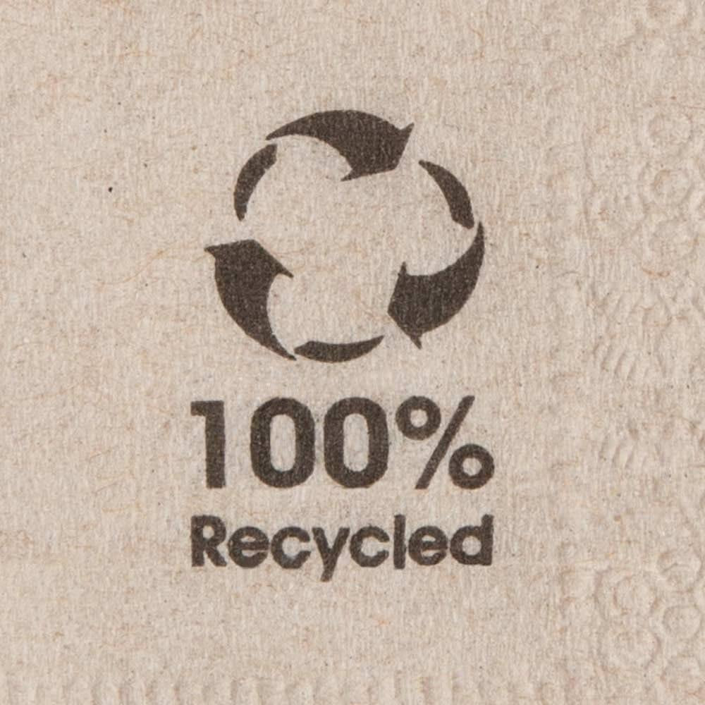 Umweltfreundliche Bio-Servietten aus Recyclingpapier, hochwertige Papierservietten, 10 x 10 cm, 100 Stück Cocktailservietten, ungebleicht, biologisch abbaubar, kompostierbar