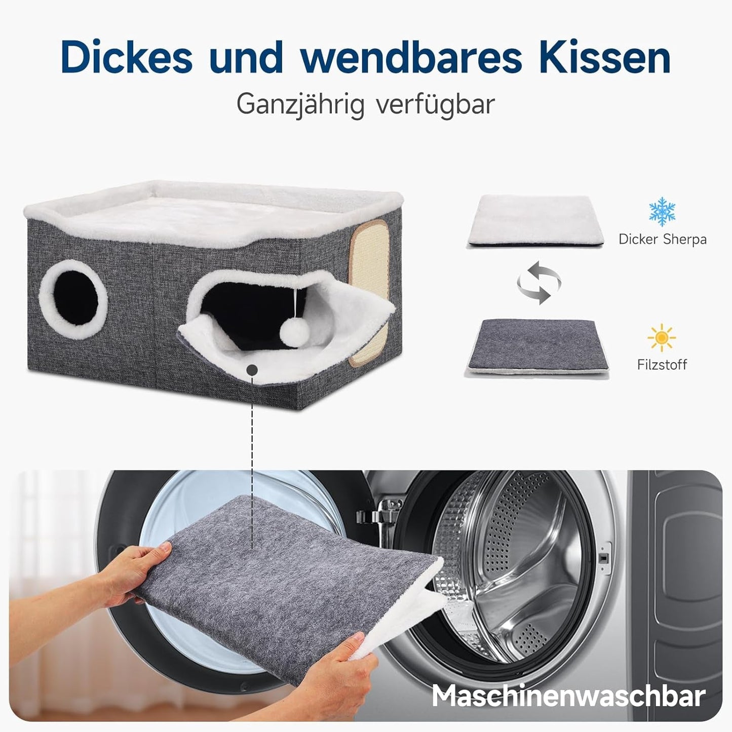 Decken und Möbel, Haustiere, Höhlen und Häuser, Katzen, Betten für Katzen, Katzenbetten, Matratzen