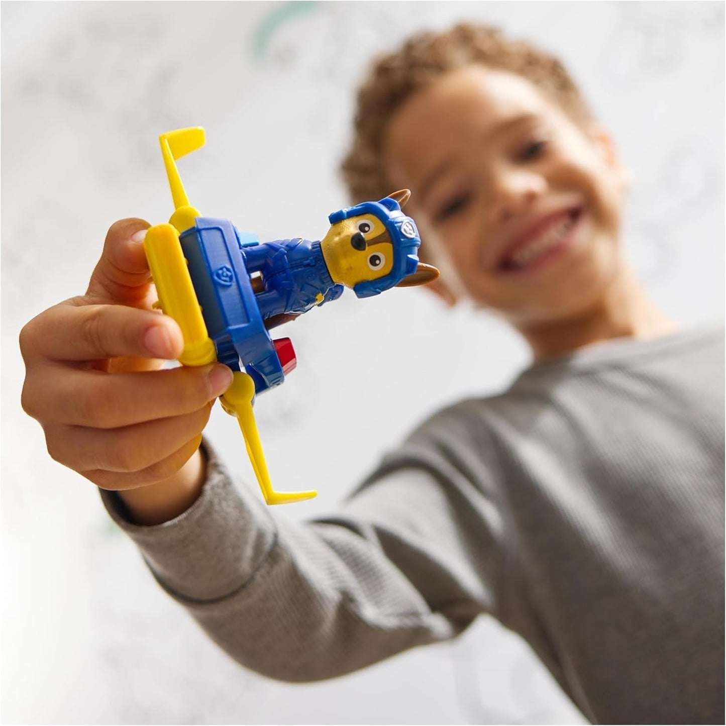PAW PATROL Chase Action Pup Mini-Rettungsflugzeug-Spielset mit klappbaren Flügeln, Spielzeug für Kinder ab 3 Jahren, Actionfiguren, Naty Shop