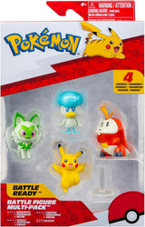 Pokémon PKW3402 – Kampffiguren-Multipack – 4er-Pack mit Pikachu, Krokodil, Kwaks, Felori, offiziellen Detailfiguren, je 5 cm. Actionfiguren Naty Shop
