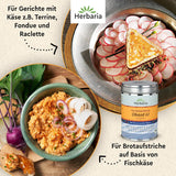 Herbaria Obazd ist! bio 90g M-Dose – Bio-Gewürzmischung bayerischen Biergartenklassiker Obazda – für Brotaufstriche, Käsegerichte, Käsefondue – Raclette Gewürze – in nachhaltiger Aromaschutz-Dose