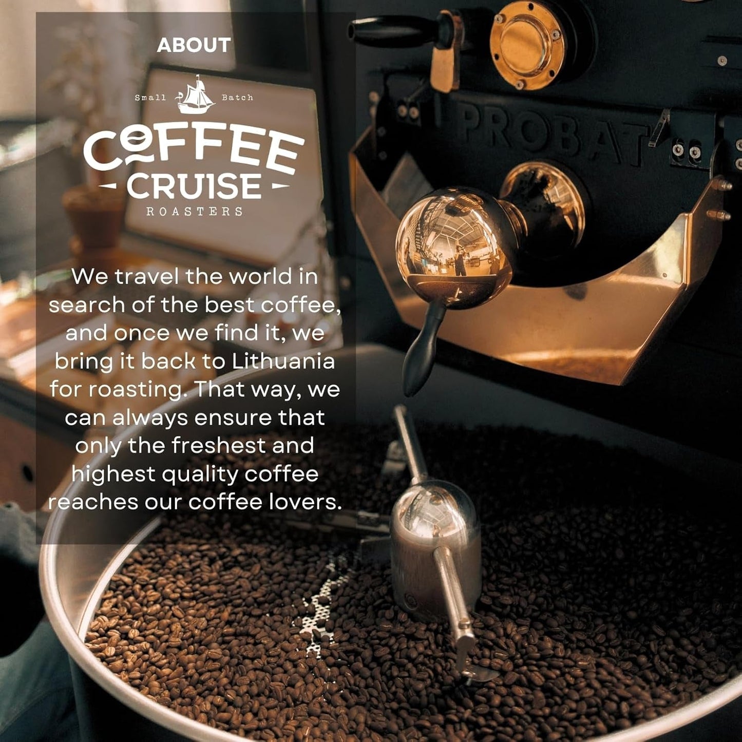 COFFEE CRUISE Santos Kaffeebohnen 1kg – Mittlere Röstung – Aroma Karamell – Für alle Kaffeemaschinen – 100 % arabisch