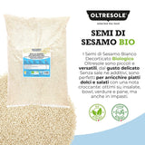 Bio-Sesamsamen 3 kg, rohe Bio-Ölsaaten, weißer Sesam, natürlich geschält, ungeröstet, Quelle für Kalzium und Eisen, Sparpaket