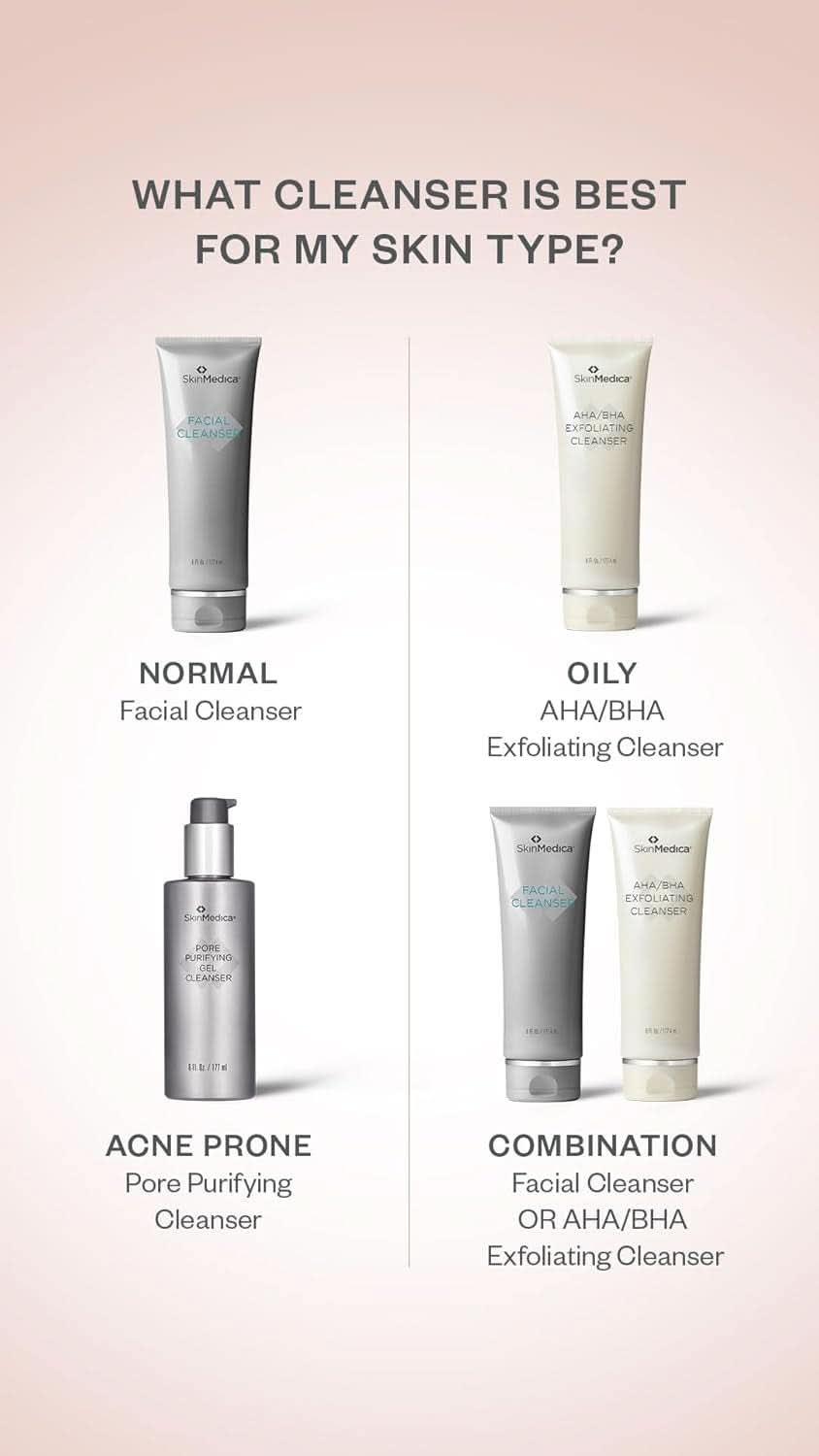 SkinMedica Facial Cleanser – Reinigungsschaum für normale oder trockene Haut und perfekt als Naty Shop-Reiniger