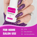 Nagelspitzenkleber, BOLASEN Extra starker Nagelkleber, 4 Stück rissiger Nagelkleber, Nagelkleber, extra starker künstlicher Nagelkleber, Nagelkleber – 4 * 7 ml