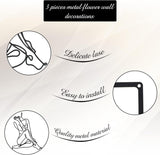 3 Stück minimalistische Frau-Wandkunst aus Metall, moderne Art-Deco-Wandkunst aus Metall, abstrakte Frauenwandkunst, weibliche Einzelstrichzeichnungen zum Aufhängen für das Wohnzimmer (schwarz, modern). Statuetten und Skulpturen Naty Shop
