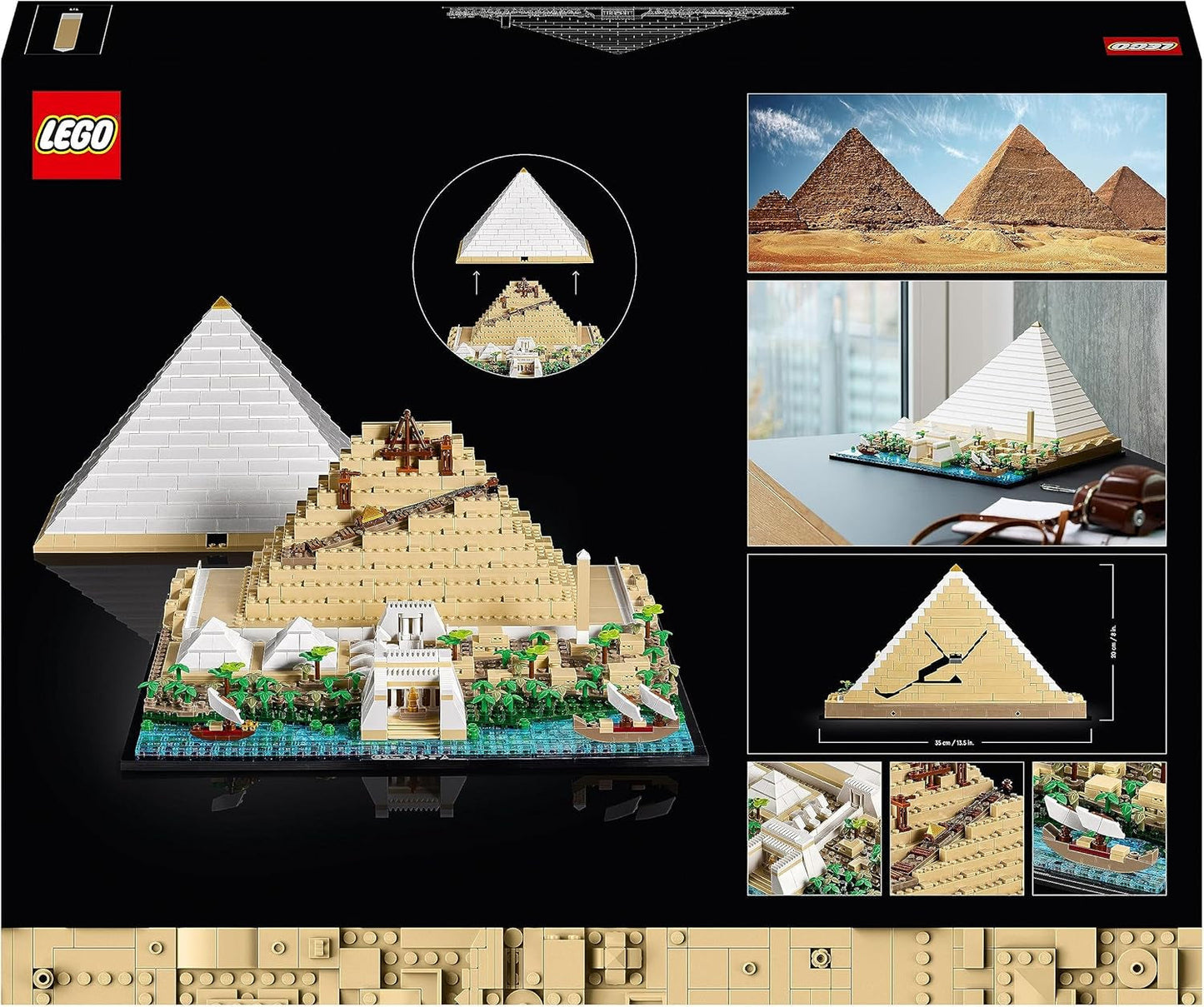 LEGO 21058 Architecture The Pyramid of Cheops Building Kit for Craft as a Creative Hobby, Gift Idea for Adults, Men, Women, Mother, Father, Creative Activity, Famous Landmarks Collection Building Sets Besuchen Sie den LEGO-Store