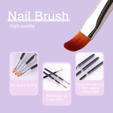 GZMAYUEN Poly-Nagelgleitlösung, 30 ml * 2 Nagelverlängerungsgel, flüssiges Poly-Verlängerungsgel – einfache DIY-Gleitlösung mit Pinsel