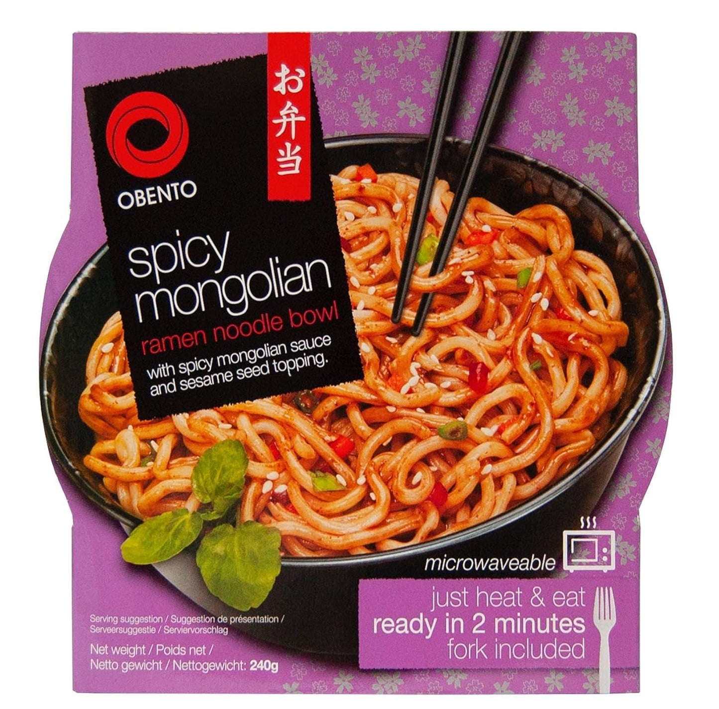 Süß-saure Udon-Schüssel, mikrowellenfertiges Gericht, 240 g