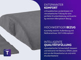 Traumnacht Orthopädisches Rücken-/Lendenkissen mit viskoelastischem Schaumstoffkern und hautfreundlichem Microfleece-Bezug, Öko-Tex zertifiziert, hergestellt nach deutschen Qualitätsstandards