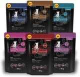 Catz Finefood Purrrr Collection I – Monoprotein-Nassfutter für Katzen – getreidefrei, zuckerfrei, hypoallergen – hoher Fleischanteil – Nassfutter für Katzen im Multipack – in Beuteln, 85 g (12 Packungen)