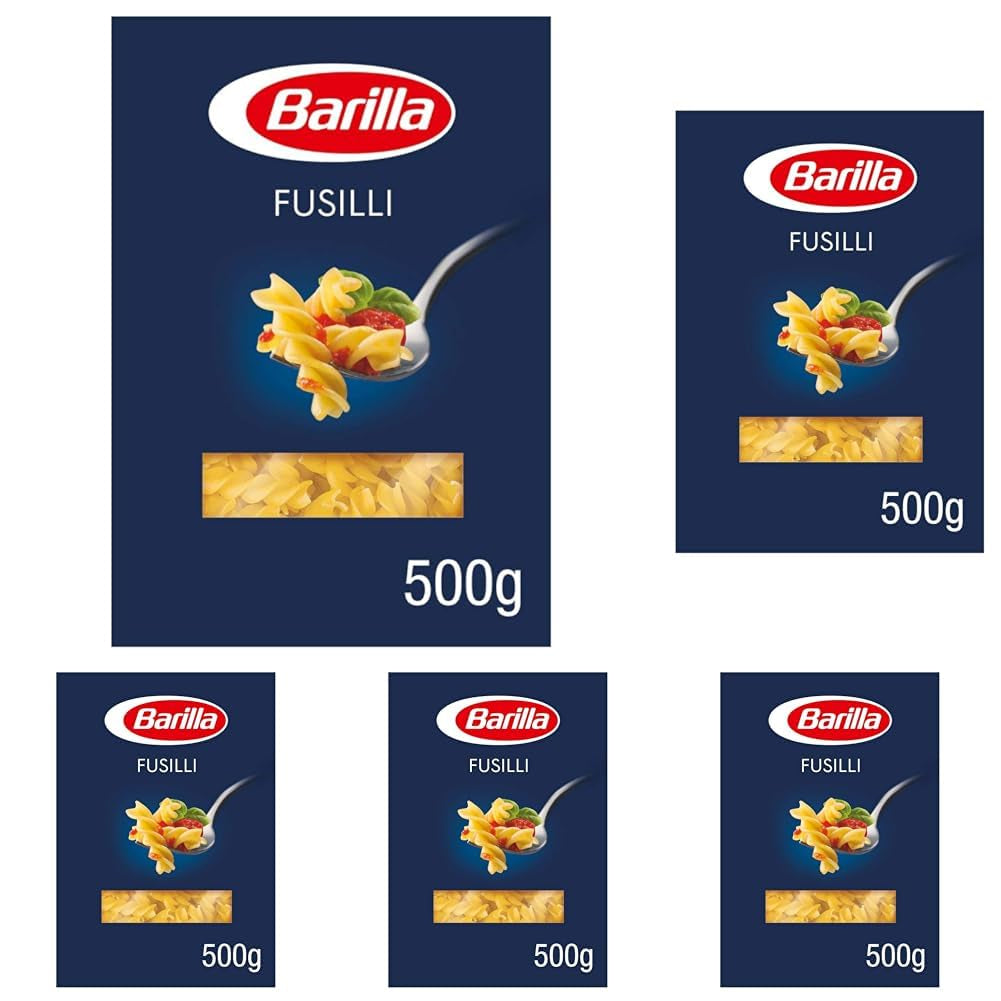 Barilla Pasta Classic Fusilli Nr. 98 aus hochwertigem Hartweizen, immer al dente, Chili, Spaghetti, Fusilli, Penne, italienisch, 500g