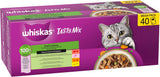 WHISKAS TASTY MIX Nassfutter in Sauce für Katzen 40 x 85g Chef's Choice