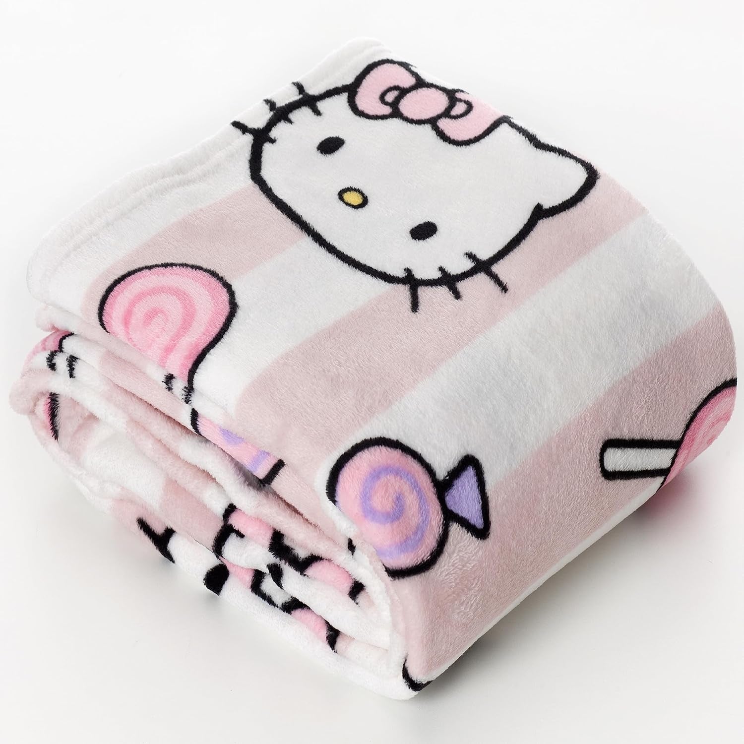 Hello Kitty Tagesdecke, rosa, weiche Decke 130 x 170 cm, Tagesdecke aus Mikrofaser oder Sofa-Tagesdecke. Qualität mit Ökotex-Zertifikat, Sanrio Beds and Blankets Besuchen Sie den Kanguru-Store