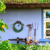 Relaxdays Schlauchhalter, Wandschlauchhalter aus Kunststoff, Gartenschlauchhalter, Höhe 14 x 24 x 16 cm, schwarz