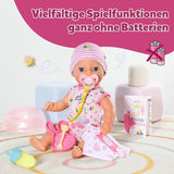 Baby Born Lena Babypuppe (Mädchen) – 36 cm – 7 Funktionen, inklusive Zubehör und Matratze – Funktioniert komplett ohne Batterien – Geeignet für Kleinkinder ab 1 Jahr