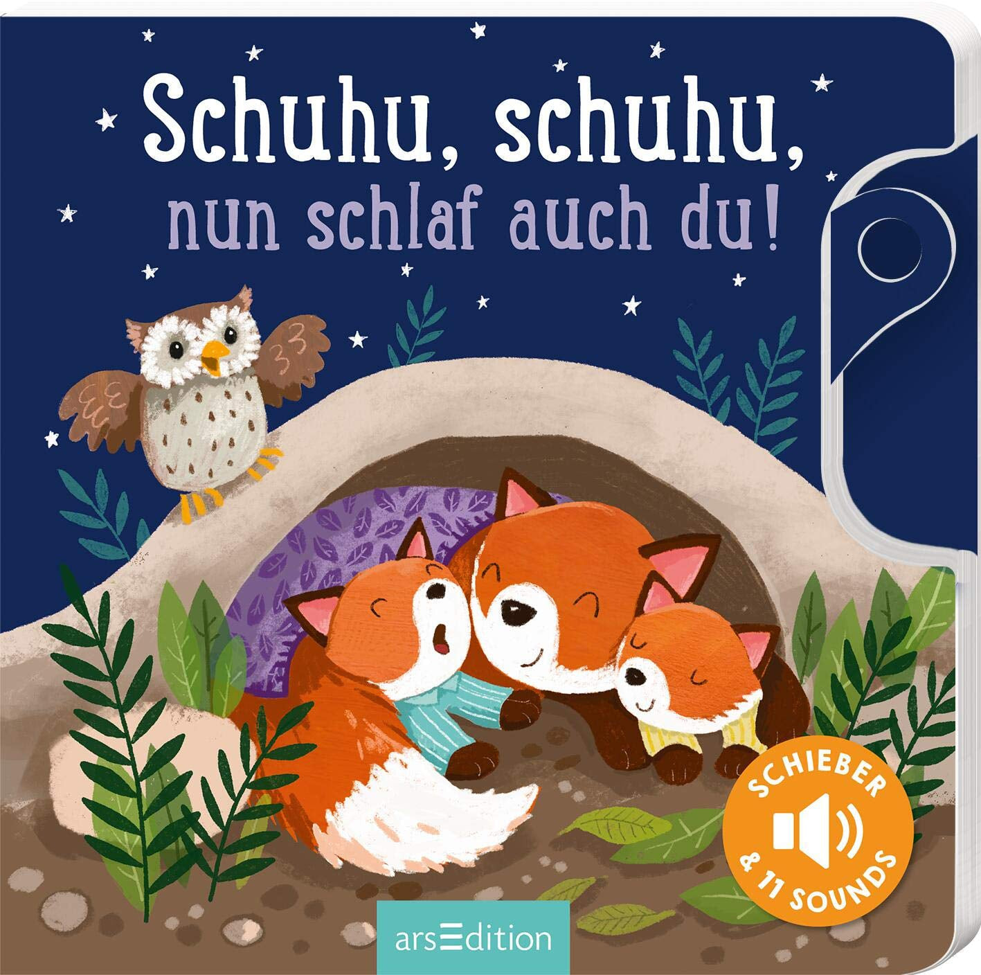 Husch, husch, jetzt schläfst du auch!: Slider und 11 Sounds | Ein innovatives Buch mit Schiebegeräuschen für die Kleinen ab 18 Monaten. Baby Toys Naty Shop Book