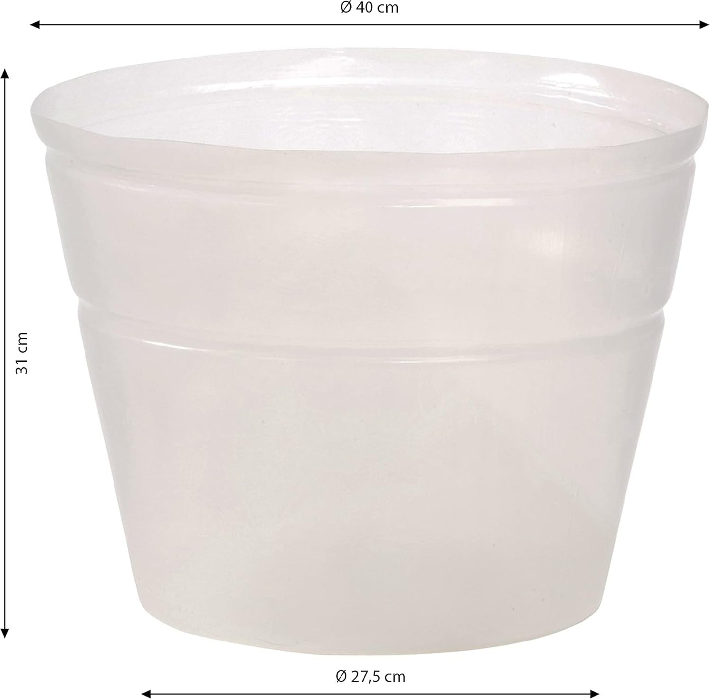 Dehner Topfträger, flexibel, Ø 40 cm, Höhe 31 cm, Kunststoff, transparent