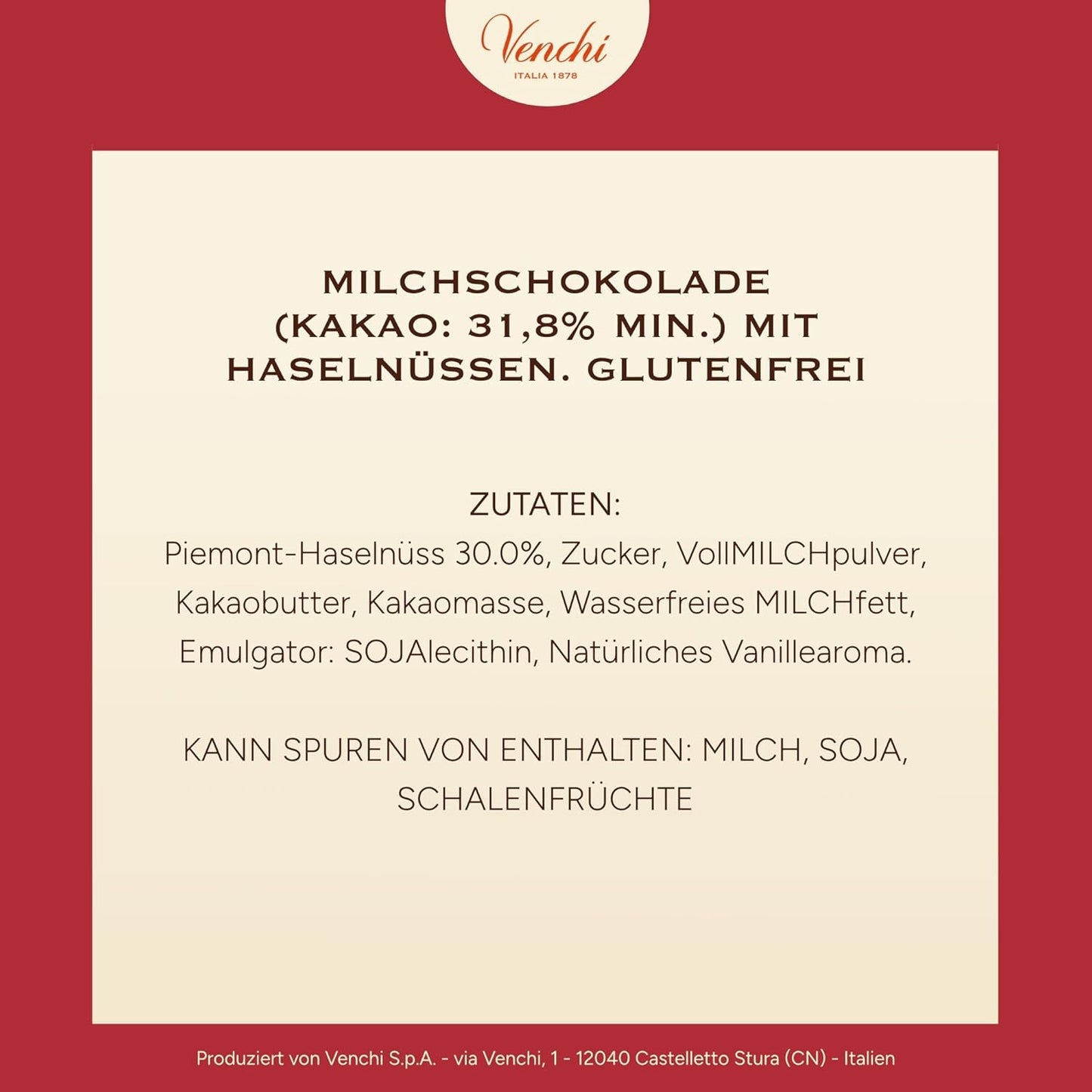 Venchi, Brutto&Buono, handgemachte Milchschokoladentafel in Tannenbaumform „Piedmont Forest Haselnuss“, 200 g, glutenfrei, limitierte Weihnachtskollektion, Geschenkidee