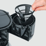 SEVERIN Kompakt-Espressomaschine, aromatischer Kaffee mit Kaffeemaschine für bis zu 4 Tassen, Espressomaschine mit Filter und Permanent-Schwingfilter, Edelstahl/Schwarz, KA 4808