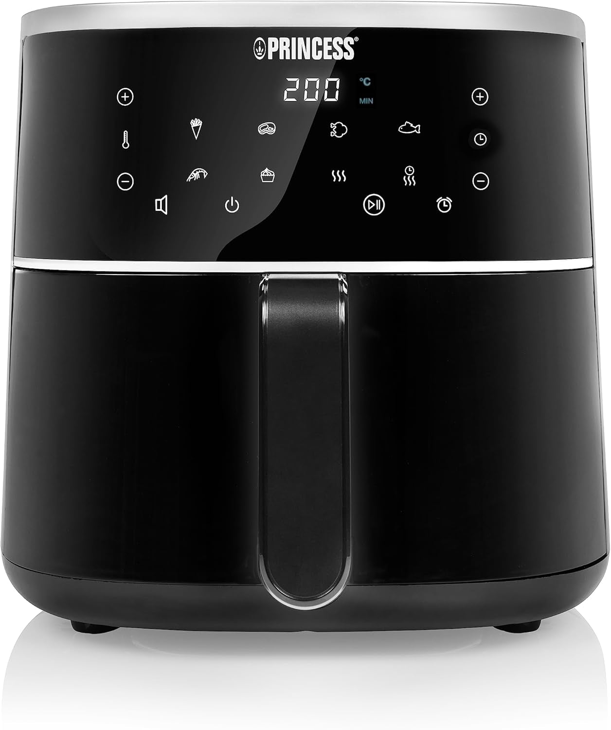 Princess Digital Heißluftfritteuse – Variable Schüsselkapazität – Maximal 8 Liter – 6 voreingestellte Programme. Haushaltsgeräte Naty Shop 4 Liter