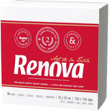Renova Papierservietten, weißer Tisch-Cocktail-Stil – 90 Servietten (2 Stück)