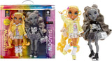Special Edition Rainbow High Shadow High – Madison Twins Sunny und Luna – 2 Modepuppen in gelben und grauen Designer-Outfits, kombinierbar mit Accessoires – für Sammler und Kinder von 4–12 Jahren