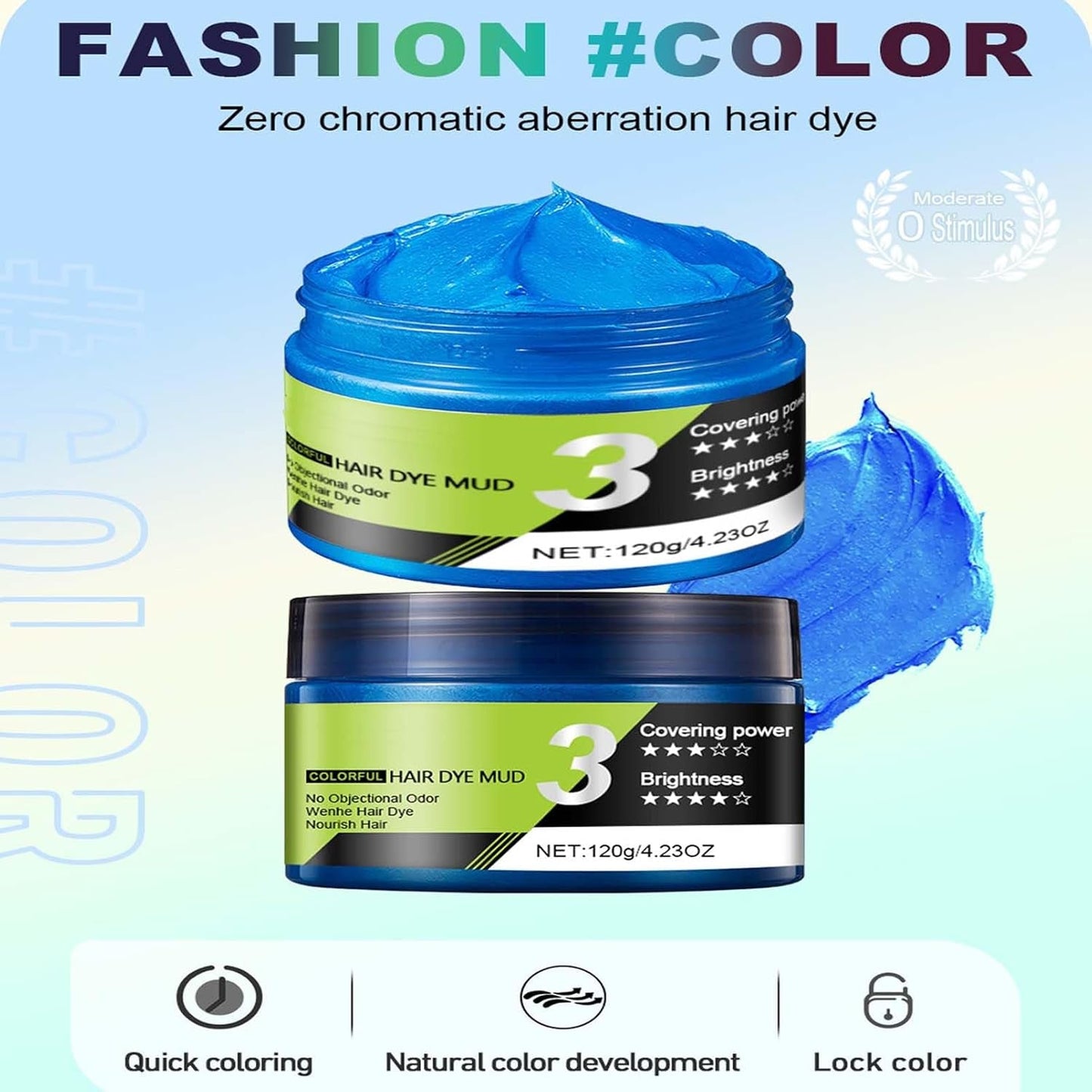 Blaues Haarwachs, temporäre blaue Haarsprayfarbe, Crazy Blue, waschbare Haarfarbe, sofortige Haarfärbung, natürliche Haarfarbe, Styling-Haare für Männer und Frauen, Party, Naty Shop Haarfärbemittel
