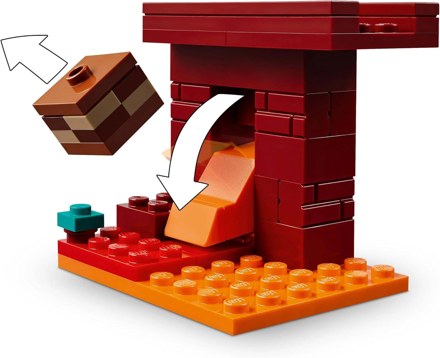 LEGO Minecraft Lava Duel of the Deep, Spielzeug für Videospielfans, Festung mit Minifiguren einschließlich Alex, Skeleton Wither, Lohe und Strider, Geschenk für Mädchen und Jungen ab 6 Jahren 21266 Bausets Beuche den LEGO-Store