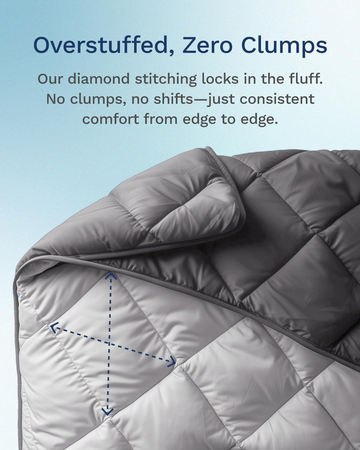 All Seasons Twin/Twin XL Daunen-Wende-Alternative-Bettdecke – atmungsaktiv, extra lang, hochwertige, weiche Mikrofaser – grauer Bettbezug-Einsatz. Quilts & Quilts Naty Shop