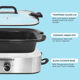 MST-5240SS Slow Cooker, 3,3 Liter, Edelstahl Slow Cooker Naty Shop