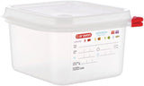 03350 PP Lebensmittelbehälter GN mit Deckel, 1,1 l, 65 mm (4 Stück) Frischhaltedosen Naty Shop 1,7Ltr