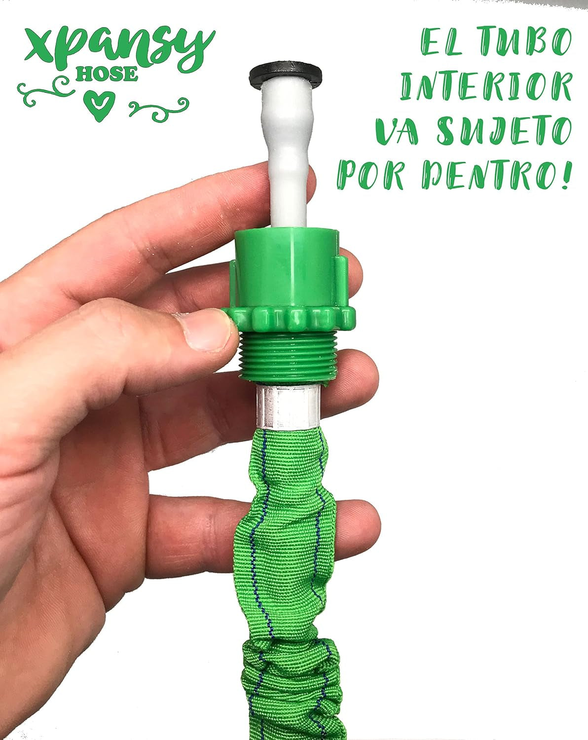 C2607A Hose Basic – Ausziehbarer Schlauch mit Wasserdruck, grün, 7,5 Meter